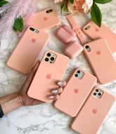 Husa silicon cu microfibra - iPhone - CANTALOUPE